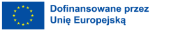 Logo Unii Europejskiej i napis: Dofinansowano przez Unię Europejską